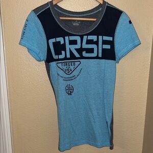Reebok CrossFit Blue and Gray Graphic Tee